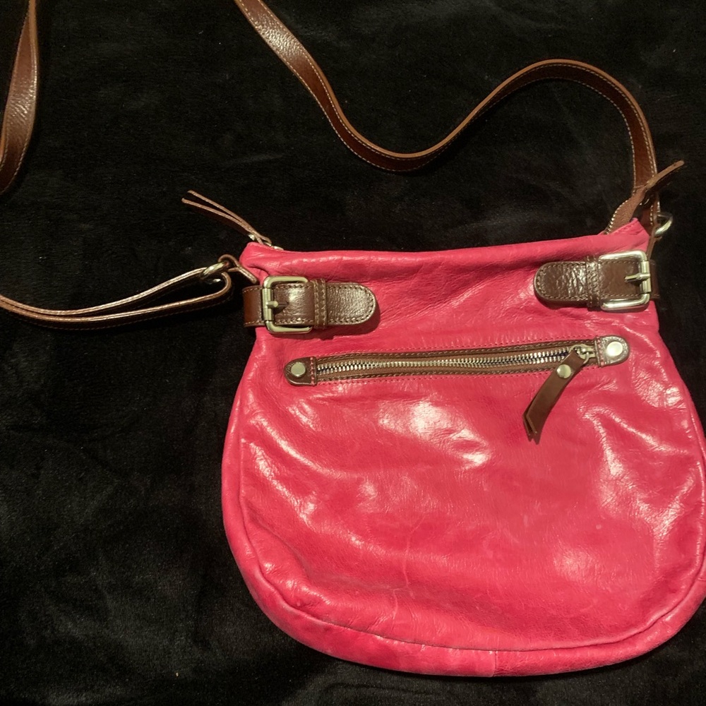 Pink Leather Tano Crossbody